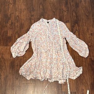 Vici Floral Midi Dress - Pink and Blue